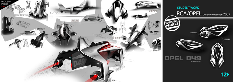 Augustin BARBOT - OPEL DARWIN Concept Coventry University 2008 student project design sketch